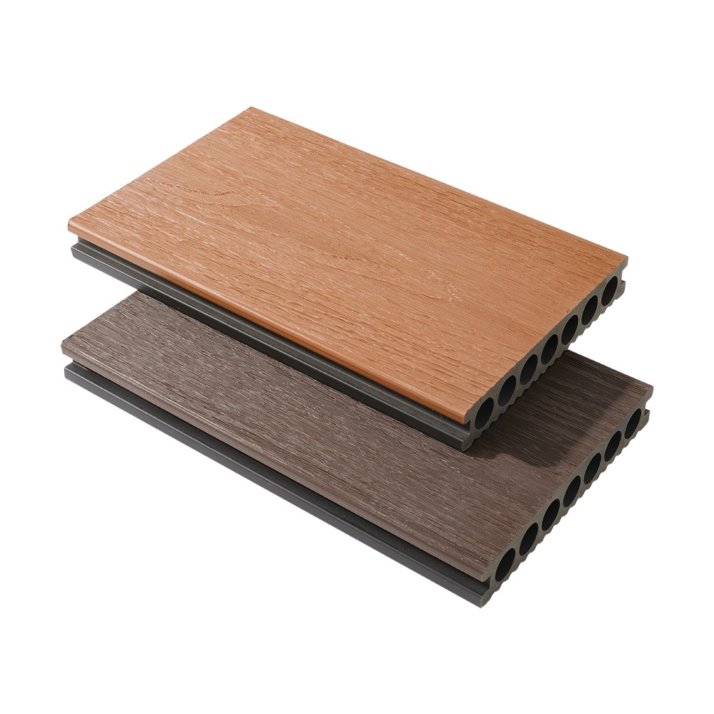 Septem foraminis Co-extrusionem WPC Decking (Single postesque denique lineas