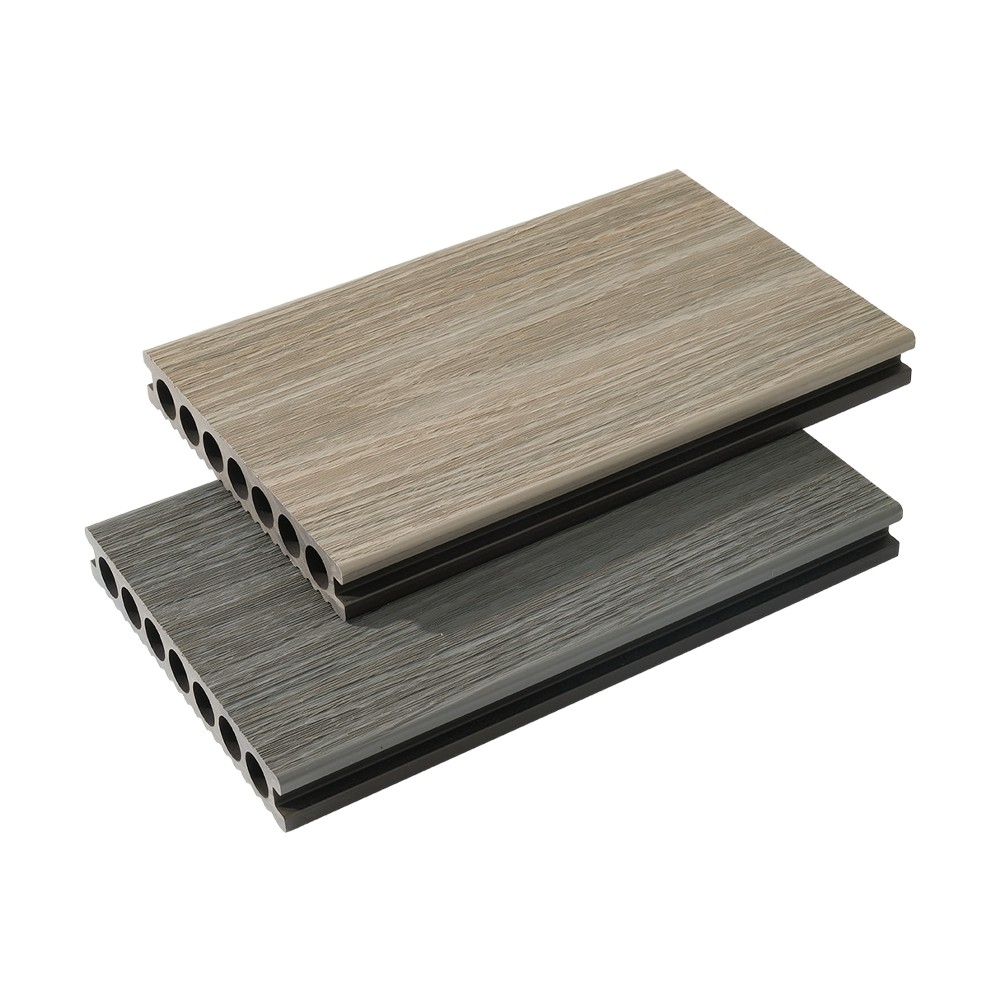 Septem foraminis Co-extrusionem WPC Decking (Single postesque denique lineas