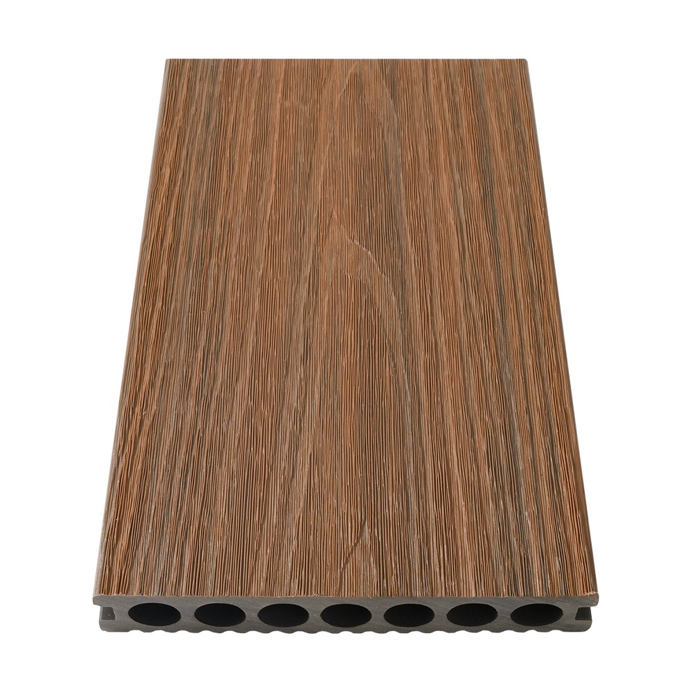 Septem foraminis Co-extrusionem WPC Decking (Single postesque denique lineas
