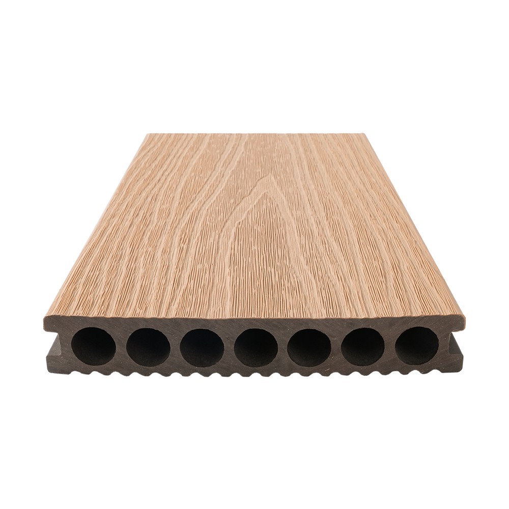 Septem foraminis Co-extrusionem WPC Decking (Single postesque denique lineas