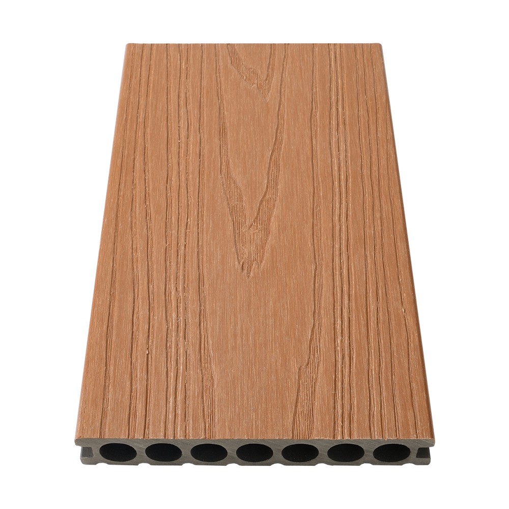 Septem foraminis Co-extrusionem WPC Decking, una postesque Crassum textura